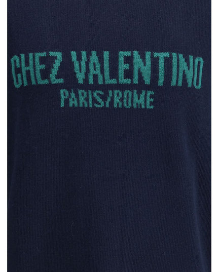 Valentino Blue Fleece Wool Sweatshirt