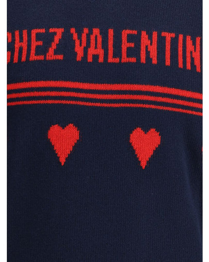 Valentino Blue Fleece Wool Sweatshirt