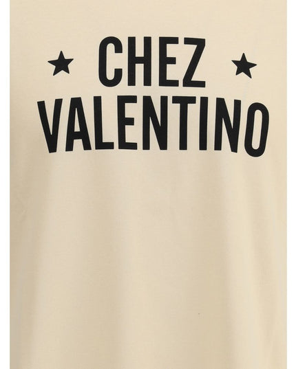 Valentino Cream Cotton T-Shirt