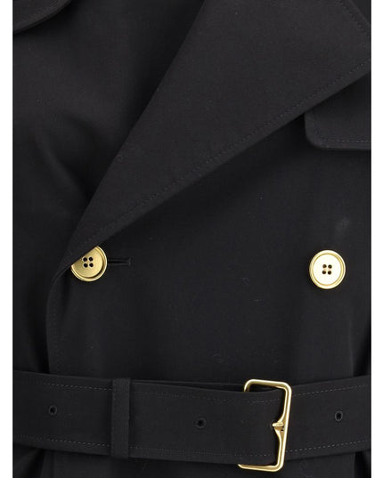 Burberry Black Cotton Coat