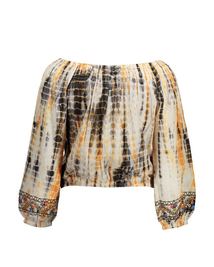 Desigual Beige Cotton Women T-Shirt