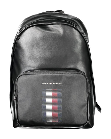 Tommy Hilfiger Black Polyethylene Men Backpack
