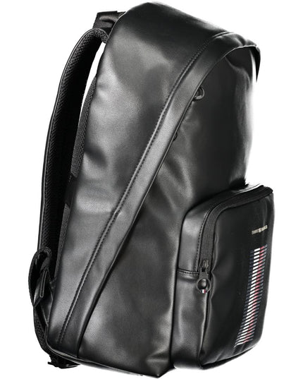 Tommy Hilfiger Black Polyethylene Men Backpack