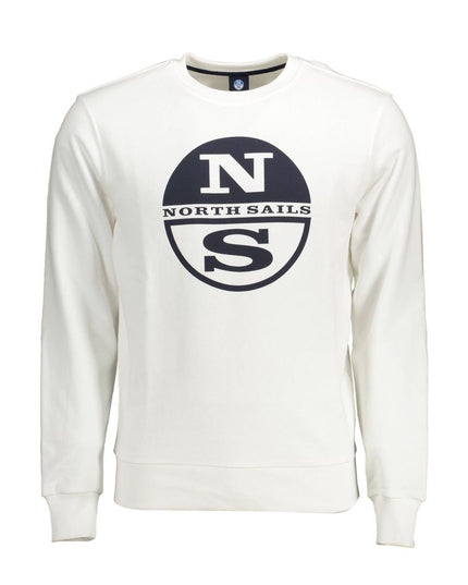 North Sails White Cotton Men Sweater