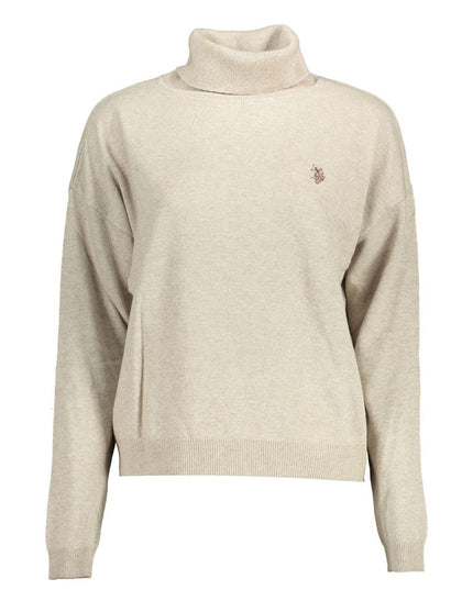 U.S. POLO ASSN. Beige Wool Women Sweater