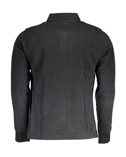 La Martina Black Cotton Men Polo Shirt