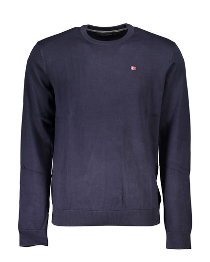Napapijri Blue Cotton Men Sweater