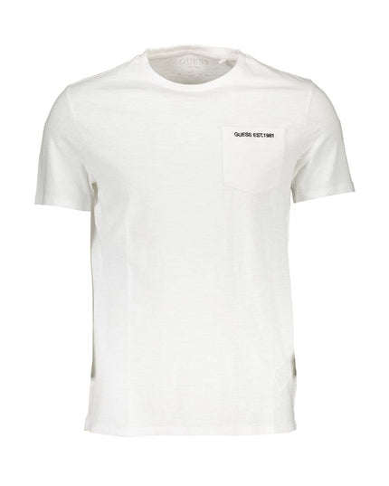 Guess Jeans White Cotton Men T-Shirt