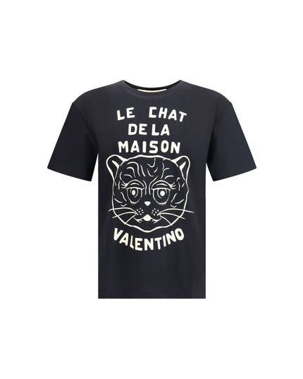 Valentino Black Cotton T-Shirt