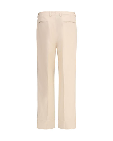 Valentino Cream Fleece Wool Dress Pants