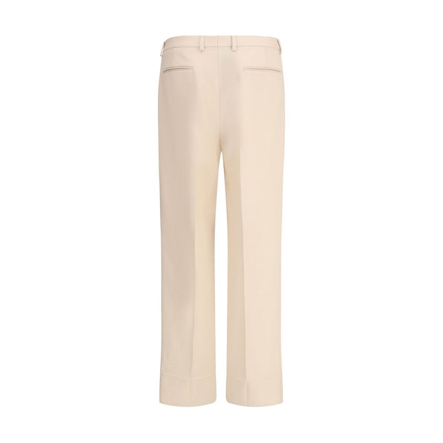 Valentino Cream Fleece Wool Dress Pants
