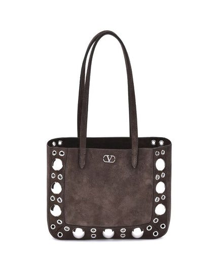 Valentino Garavani Brown Calf Leather Bos Taurus Shoulder Bag