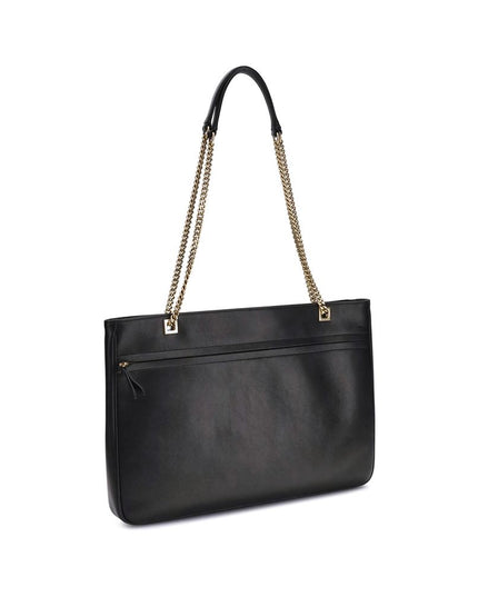 Valentino Garavani Black Calf Leather Bos Taurus Shoulder Bag