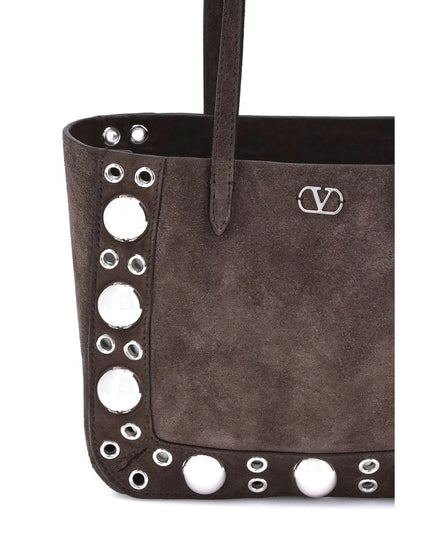 Valentino Garavani Brown Calf Leather Bos Taurus Shoulder Bag