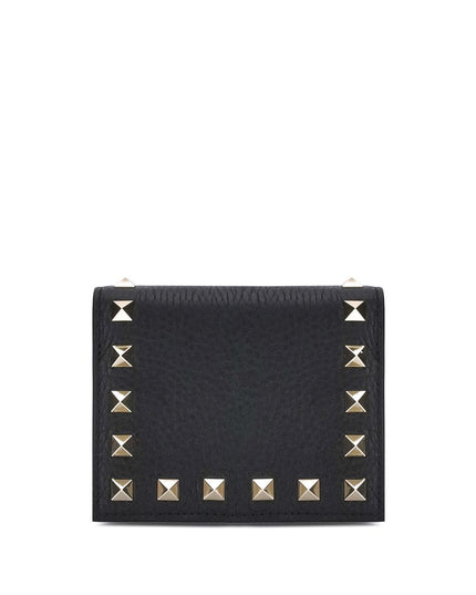 Valentino Garavani Black Calf Leather Bos Taurus Wallet