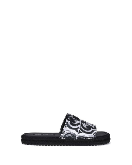 Dolce & Gabbana Black Cotton Espadrilles