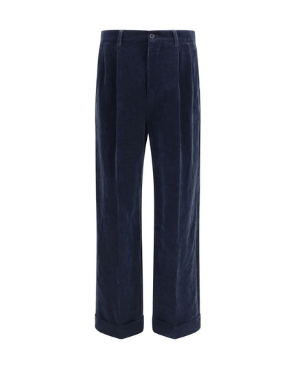 Valentino Blue Cotton Pants