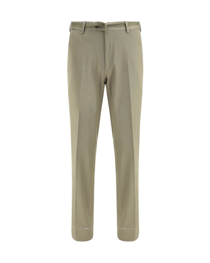 Brioni Green Cotton Chino Pants