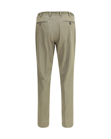 Brioni Green Cotton Chino Pants