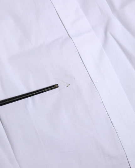 Dolce & Gabbana White Cotton GOLD Long Sleeves Formal Shirt