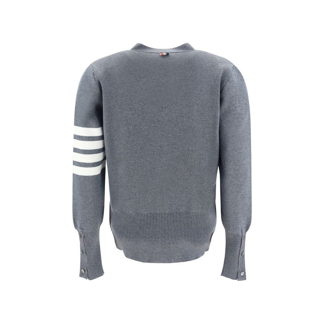 Thom Browne Gray Fleece Wool Cardigan