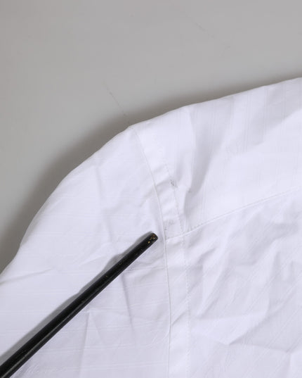 Dolce & Gabbana White Cotton GOLD Long Sleeves Formal Shirt