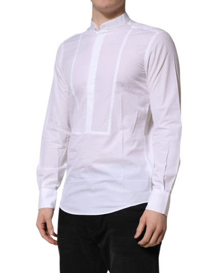 Dolce & Gabbana White Cotton Slim Long Sleeves Formal Shirt