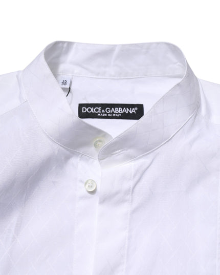 Dolce & Gabbana White Cotton Slim Long Sleeves Formal Shirt