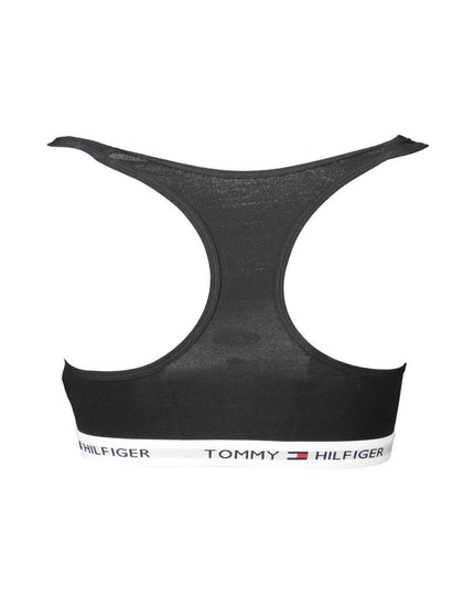 Tommy Hilfiger Black Cotton Women Sports Bra