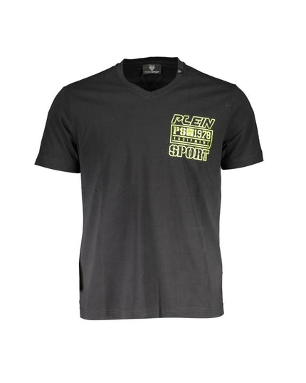 Plein Sport Black Cotton Men T-Shirt