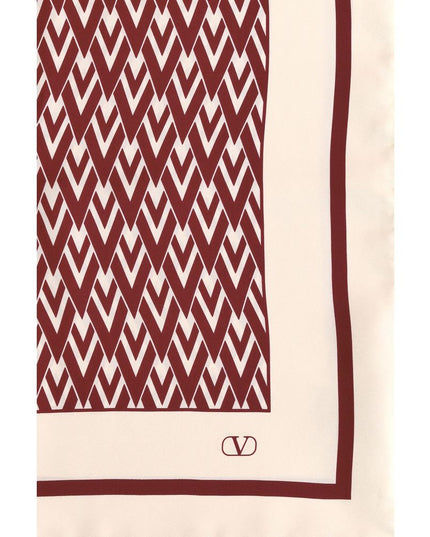 Valentino Garavani Red Silk Scarf