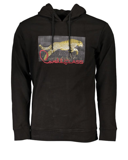 Cavalli Class Black Cotton Men Sweater