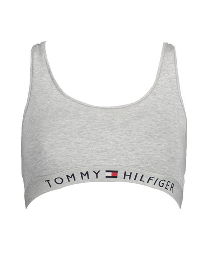 Tommy Hilfiger Gray Cotton Women Sports Bra