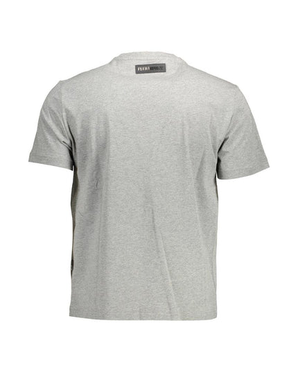 Plein Sport Gray Cotton Men T-Shirt
