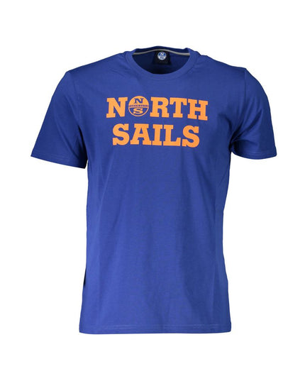 North Sails Blue Cotton Men T-Shirt
