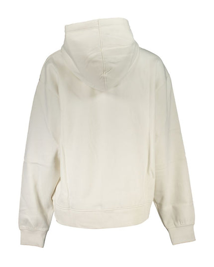 Calvin Klein Chic White Fleece Hooded Sweatshirt