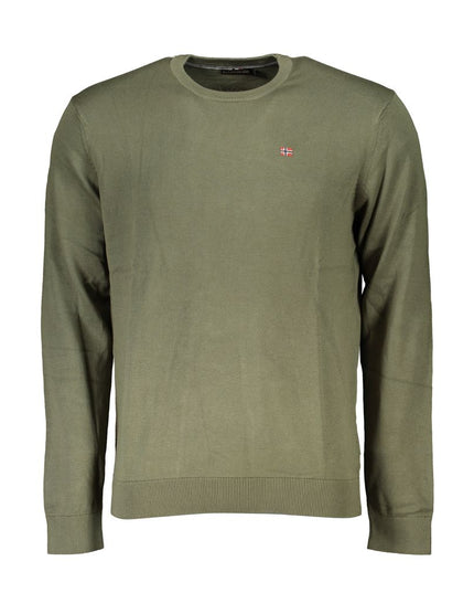 Napapijri Green Cotton Men Sweater