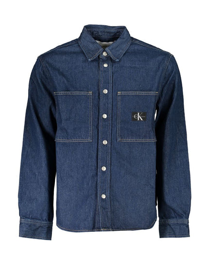 Calvin Klein Blue Cotton Men Jacket