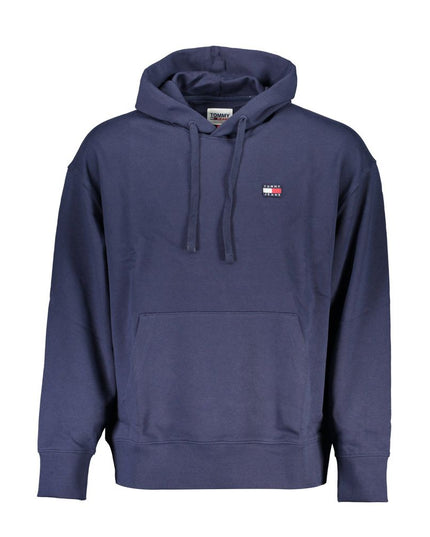 Tommy Hilfiger Blue Cotton Men Sweater with Hood