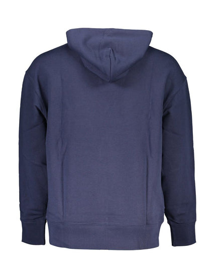 Tommy Hilfiger Blue Cotton Men Sweater with Hood