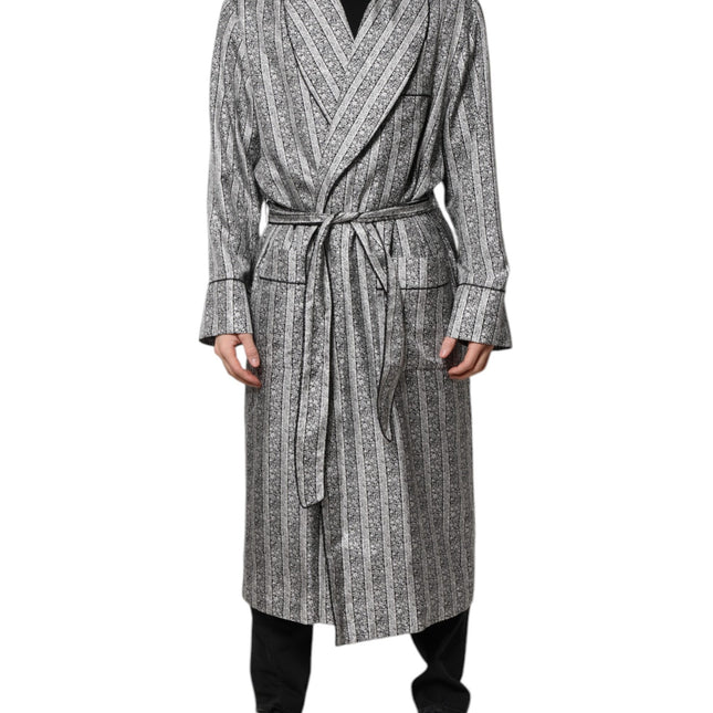 Dolce & Gabbana Multicolor Floral Robe Coat Wrap Jacket