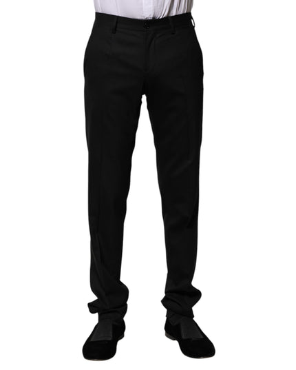 Dolce & Gabbana Black Wool Formal Dress Pants