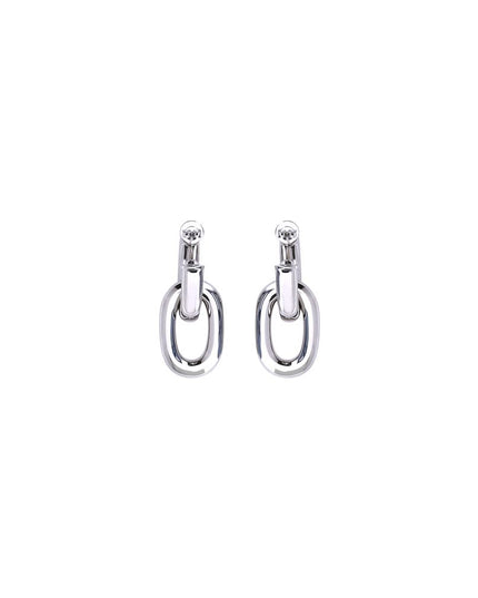 Rabanne Silver Resin Earrings