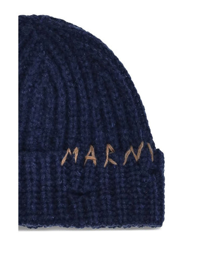 Marni Blue Wool Beanie
