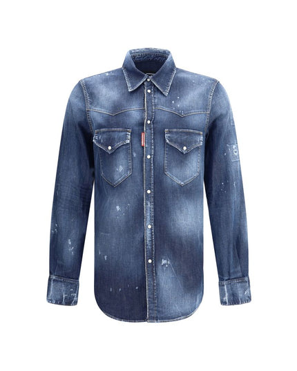 Dsquared² Blue Denim Shirt
