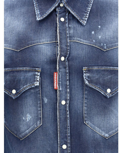 Dsquared² Blue Denim Shirt