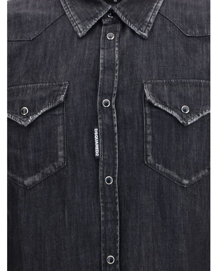 Dsquared² Black Denim Shirt
