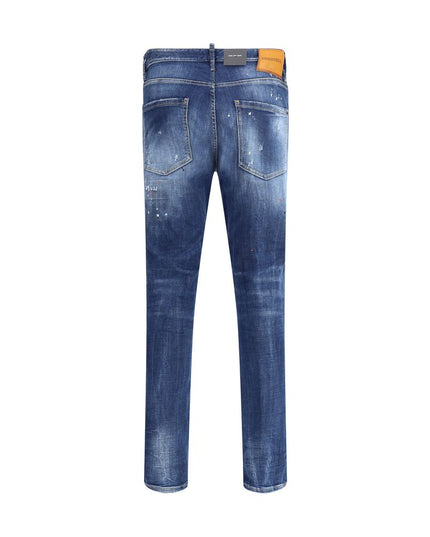 Dsquared² Blue Cotton Slim Fit Jeans