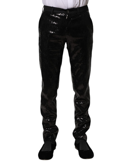 Dolce & Gabbana Black Sequined Embellishment Pants