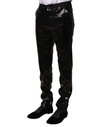 Dolce & Gabbana Black Sequined Embellishment Pants